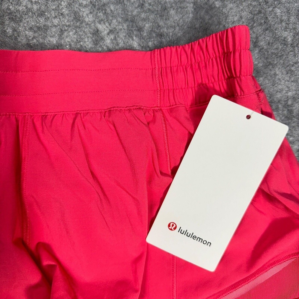 New Lululemon Size 14 Hotty Hot Low Rise LR Lined Short 2.5" LIPG Pink Lip Gloss - Picture 3 of 11